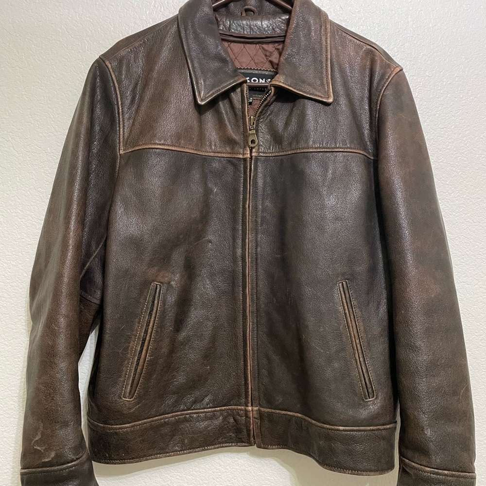 Wilson Men's Dark Brown Leather Jacket